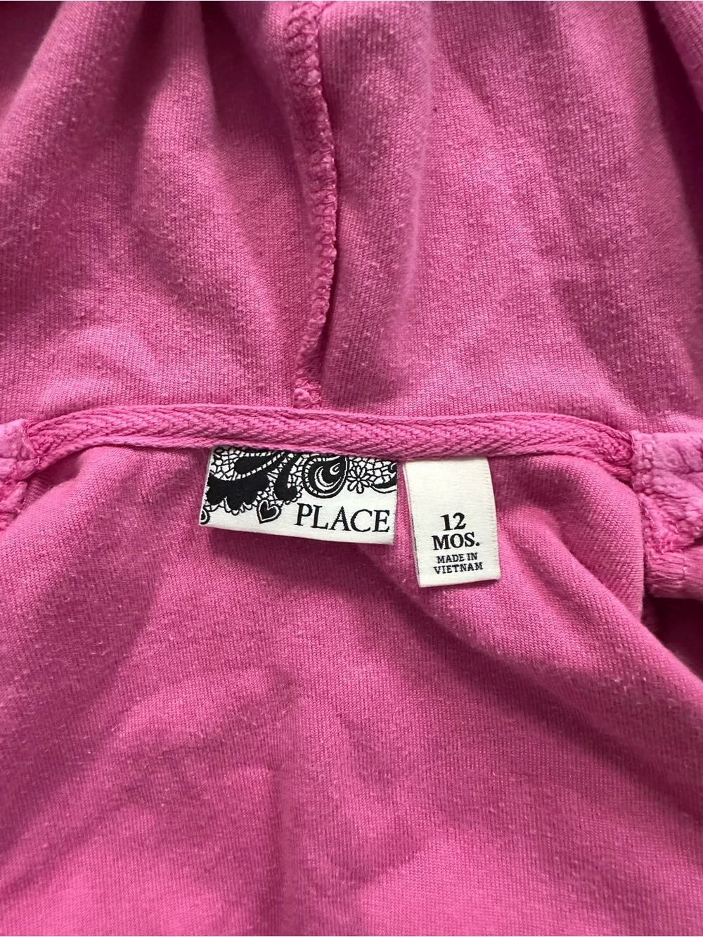 The Children’s Place Y2K Velour Full Zip Hoodie Pink Baby Girls Size 12 Months